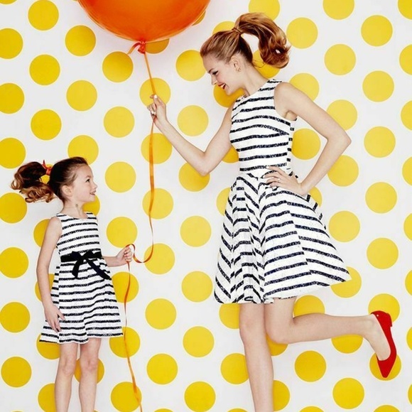 Maison Jules Stripe Lace Fit & Flare Dress - Picture 3 of 4